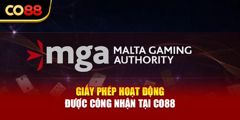 Giấy phép hoạt động được công nhận tại Co88