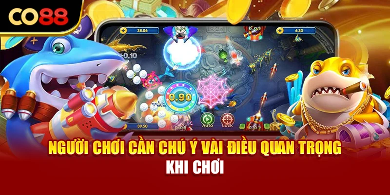 Người chơi cần chú ý vài điều quan trọng khi chơi